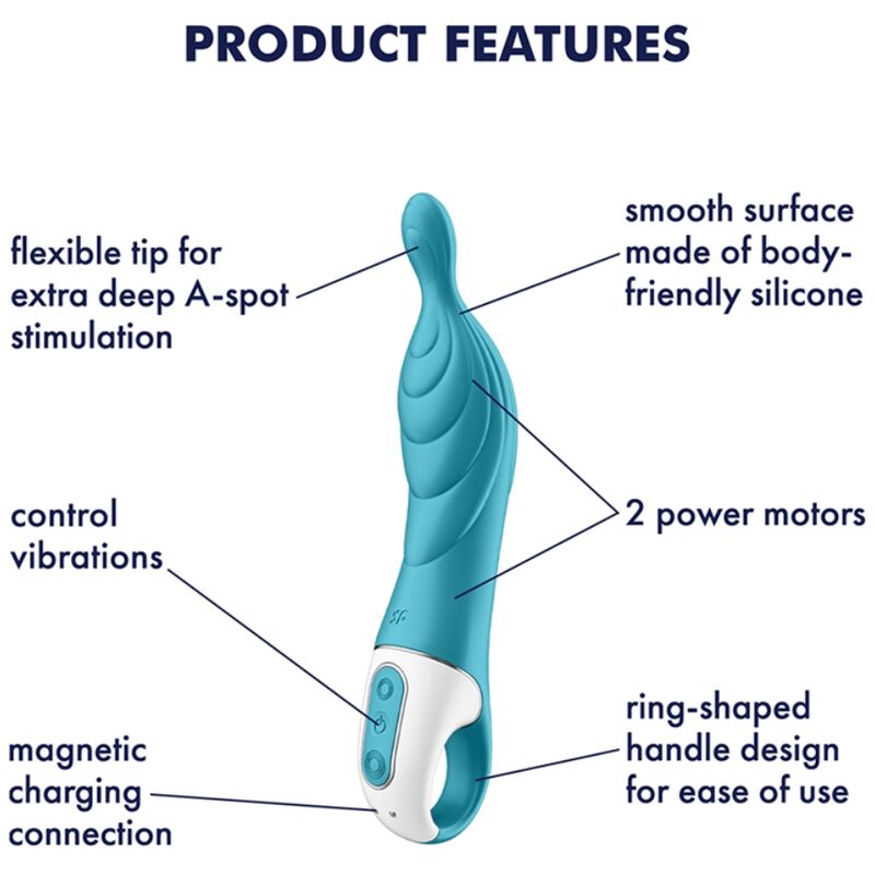Satisfyer A-Mazing 2 vibratore punto A turchese