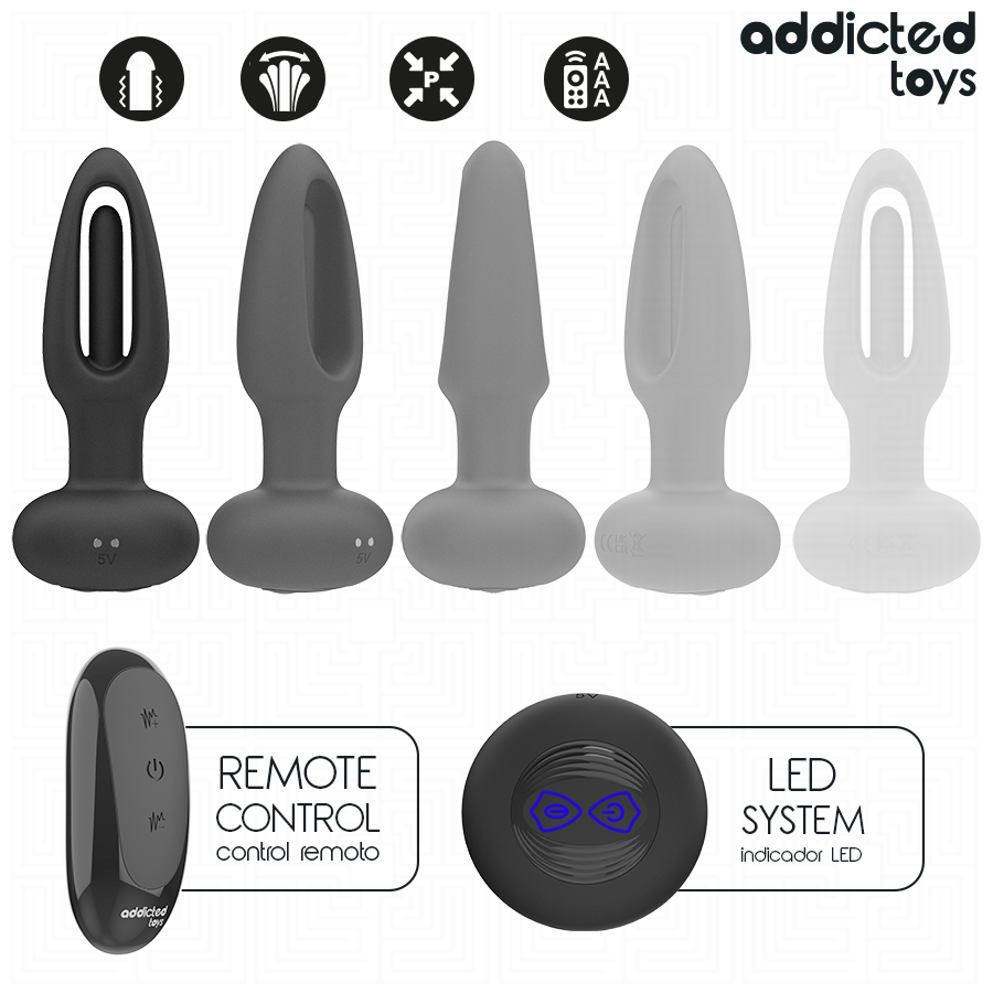 Addicted Toys Plug Vibrante Lingua plug anale telecomando