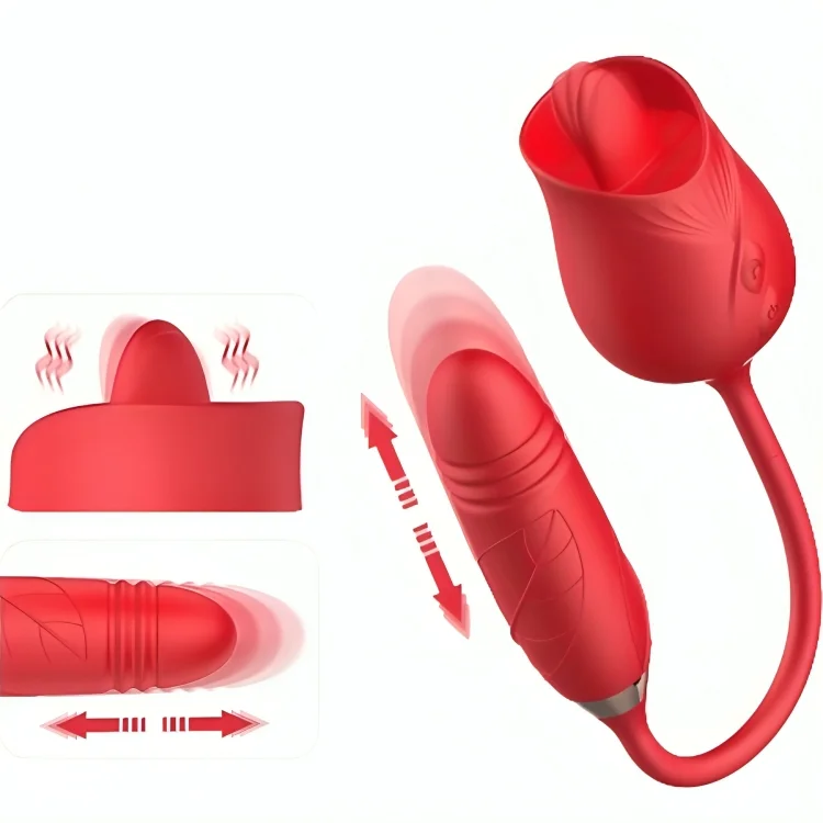 Armony Delight Flower stimolatore clitoride rosso 10 modi