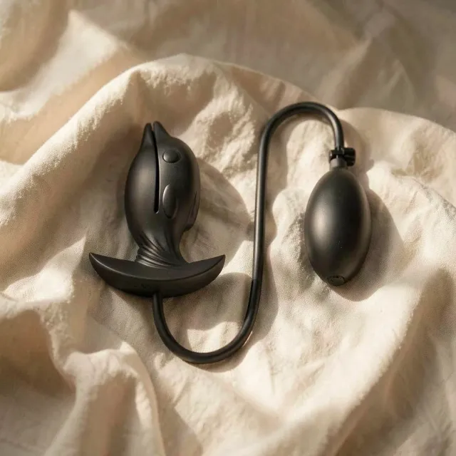 Pretty Love Delfin plug anale gonfiabile nero vibrante