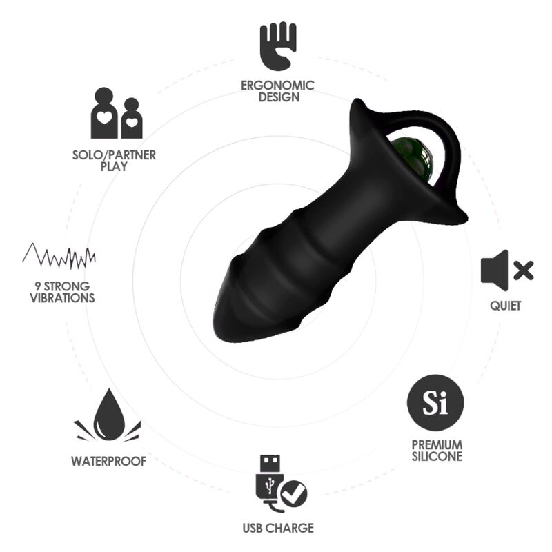 Armony Kylin set vibratore a dita e plug con telecomando