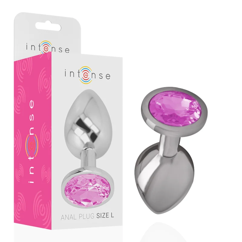 Intense Gioiello Rosa plug anale metallo L 9x4 cm