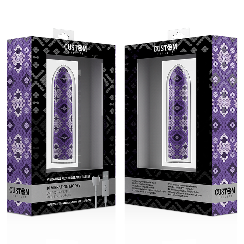Custom Bullets Snake Viola mini vibratore 6,25 cm