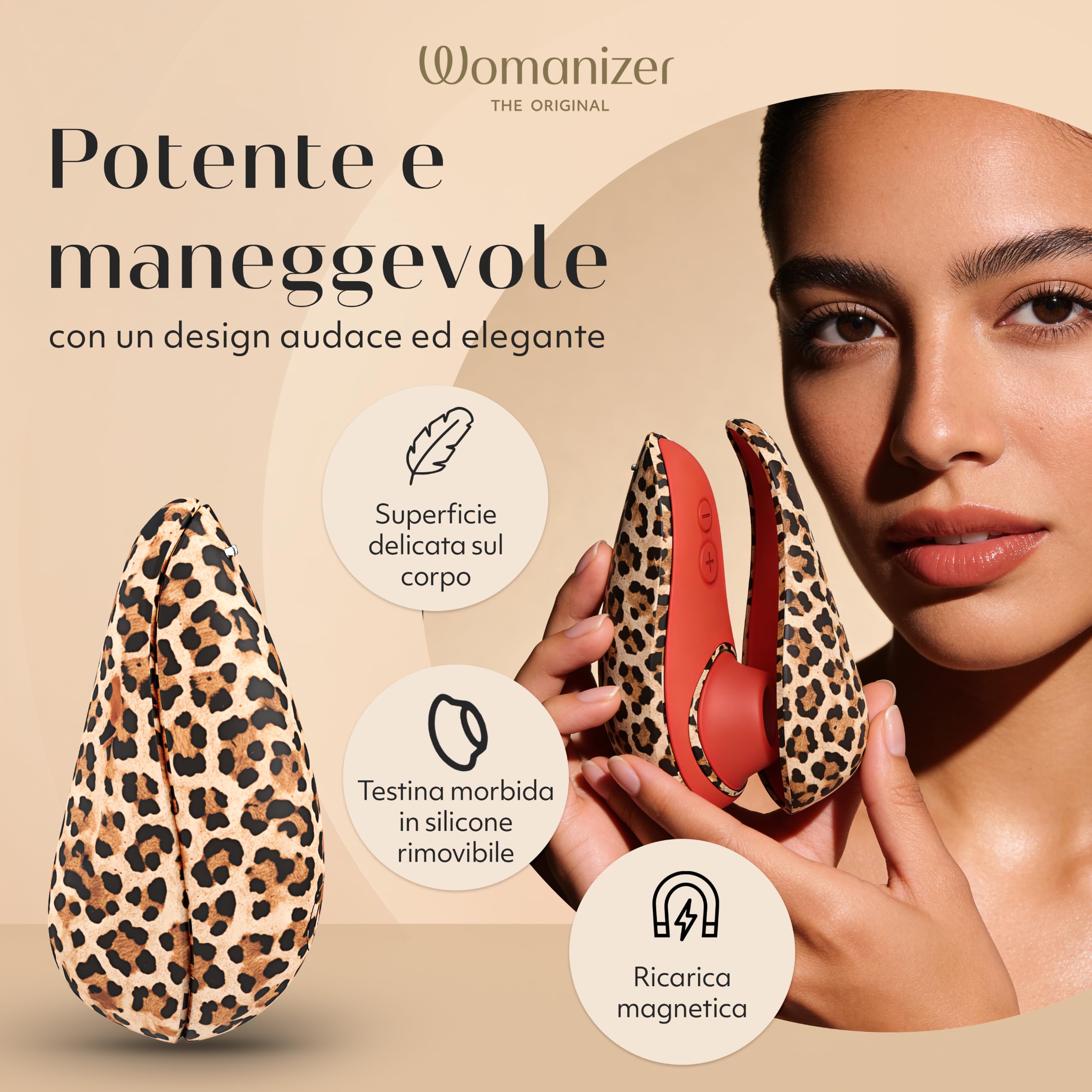 Womanizer Liberty 2 succhia clitoride leopardo impermeabile