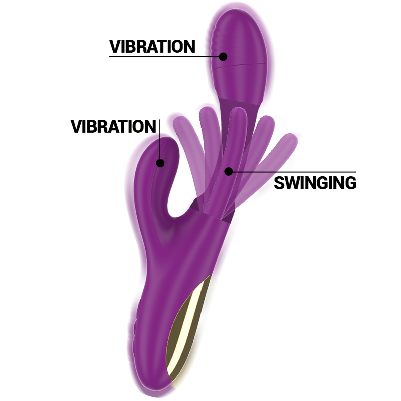 Intense Apolo vibratore con lingua oscillante viola