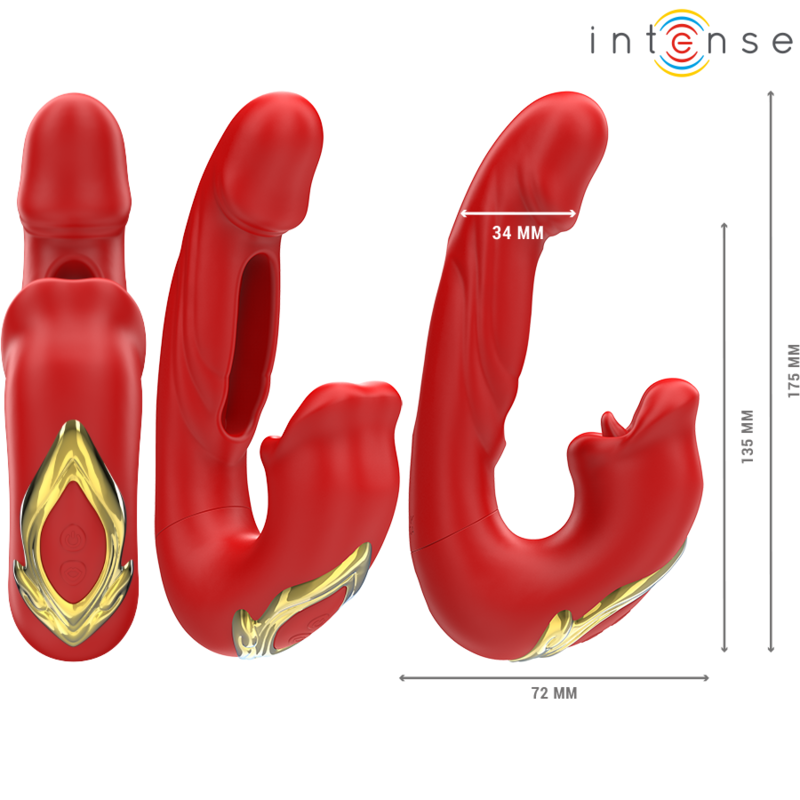 Intense Nathy vibratore succhia clitoride rosso
