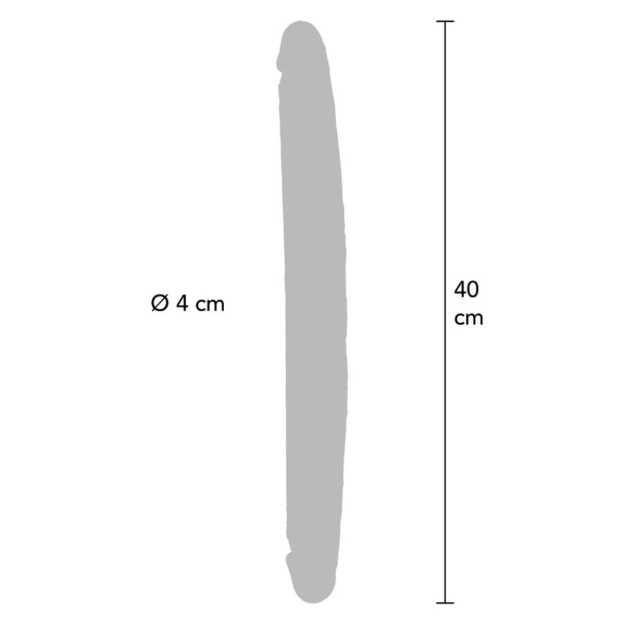 ToyJoy Get Real Skin dildo doppia estremità 40 cm