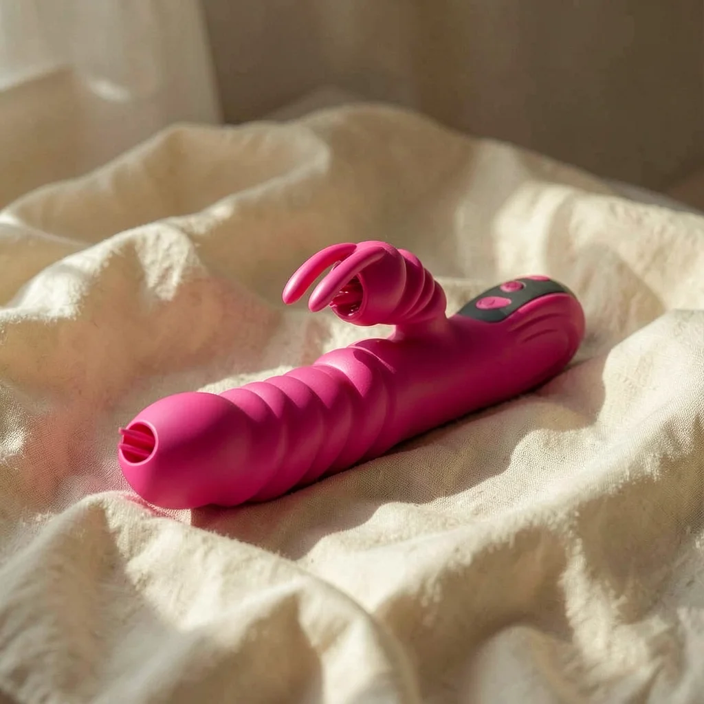 Armony Rabbit Double Tongue vibratore fucsia 23 cm riscaldante