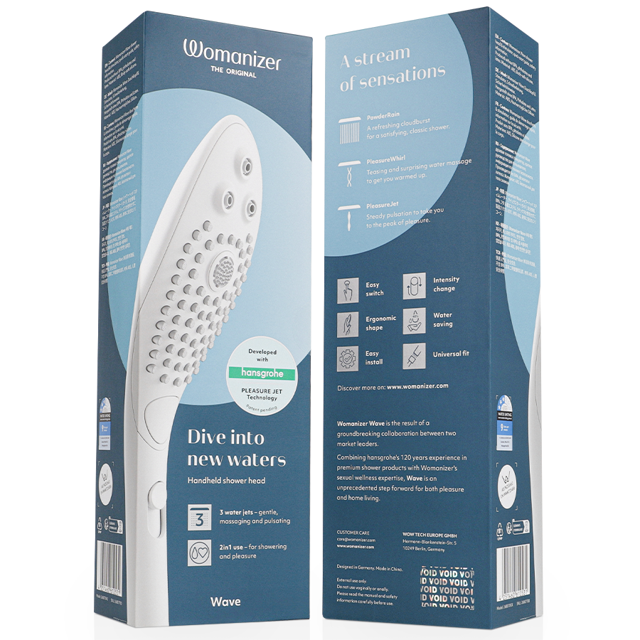 Womanizer Wave soffione doccia bianco stimolante