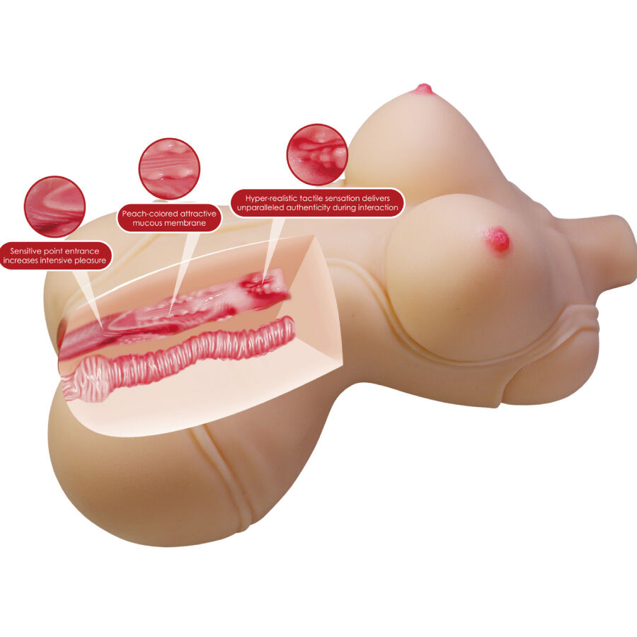 Crazy Bull Diana torso masturbatore TPR 5 kg 2 ingressi
