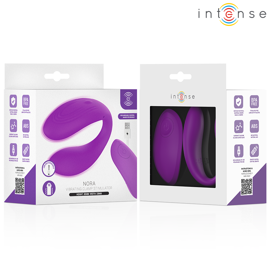 Frutille Nora Viola vibratore coppia a U viola 10 vibrazioni