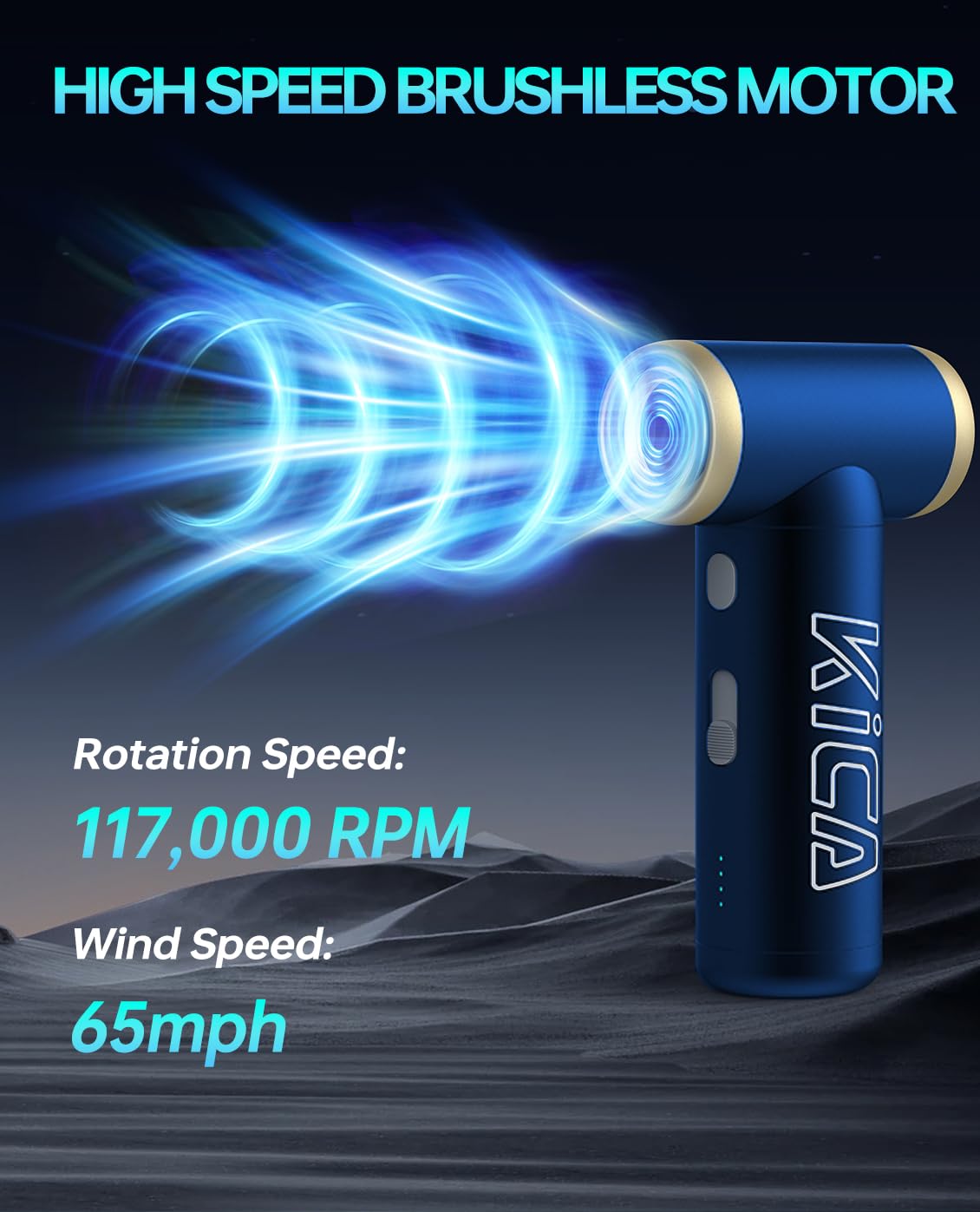 Kica JetFan 2S spolverino elettrico 56 MPH metallo
