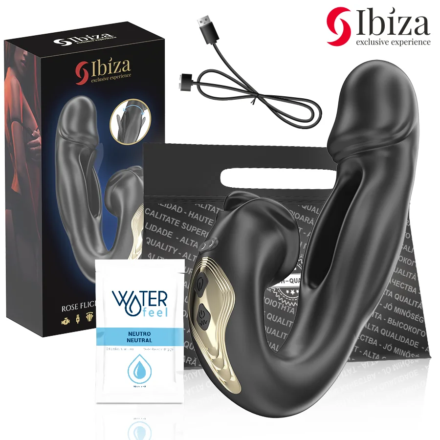 IBIZA Rose vibratore clitoride sfarfallio silicone