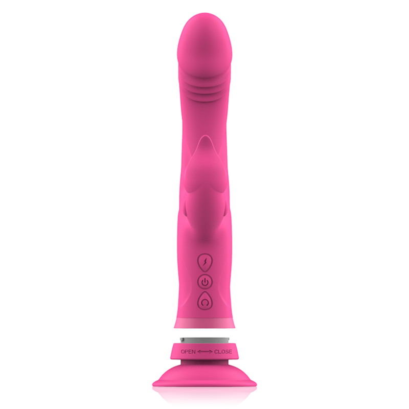 Intense Julio vibratore rabbit rosa con ventosa