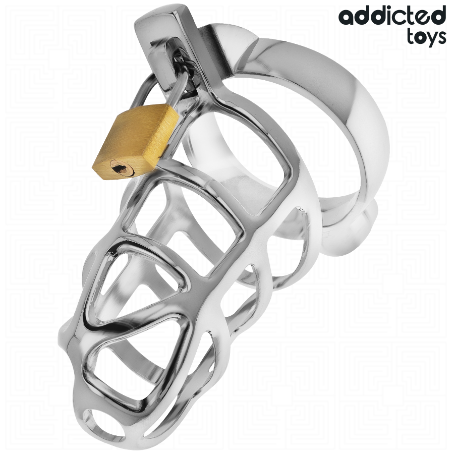 Addicted Toys Locked Silver Lock M gabbia castita argento