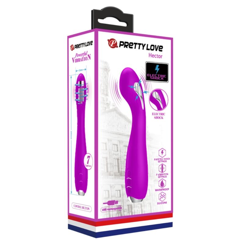 Pretty Love Hector vibratore punto G elettrico viola ricaricabile