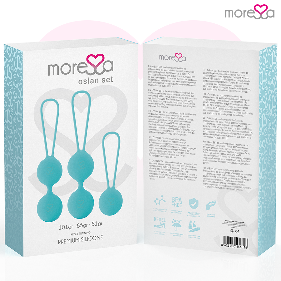Moressa Osian Set Palline Vaginali Turchese 3 Pezzi