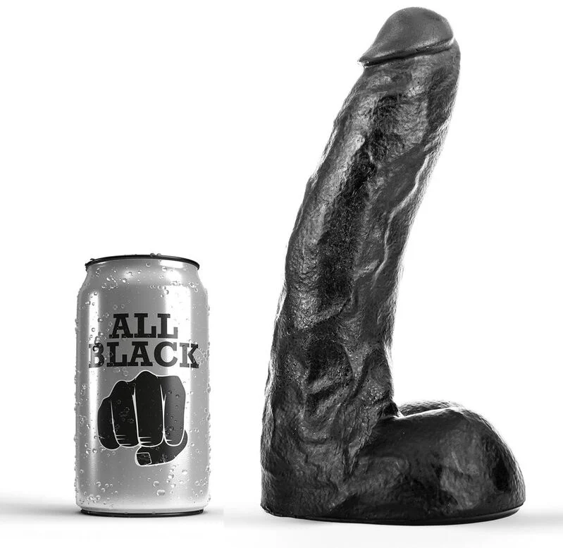 Frutille All Black Dong 22 cm Dildo Morbido Flessibile