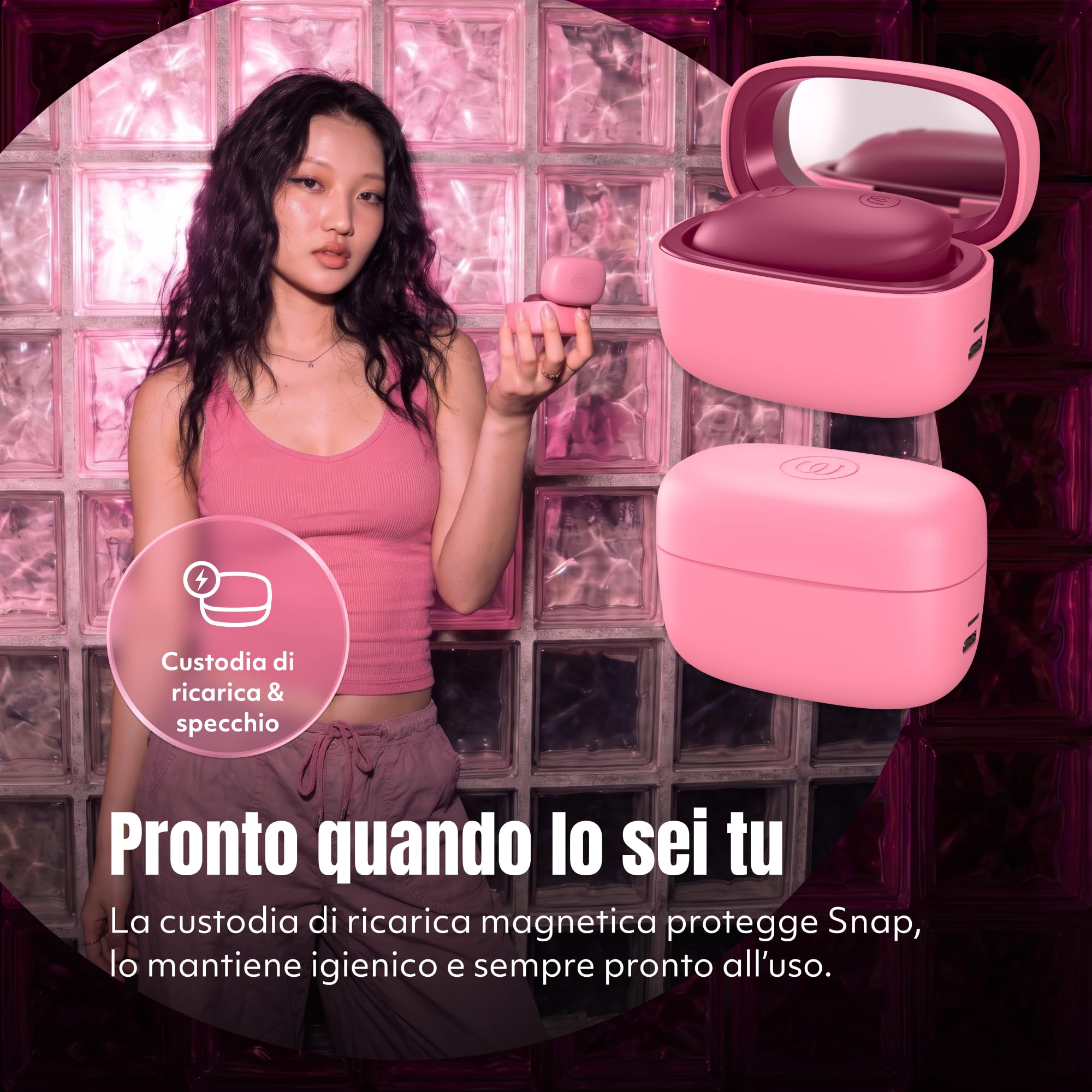 Womanizer Snap Stimolatore Clitorideo 6 Intensità Custodia