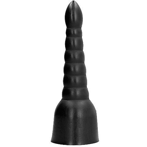 All Black dildo scanalato 34 cm PVC senza ftalati