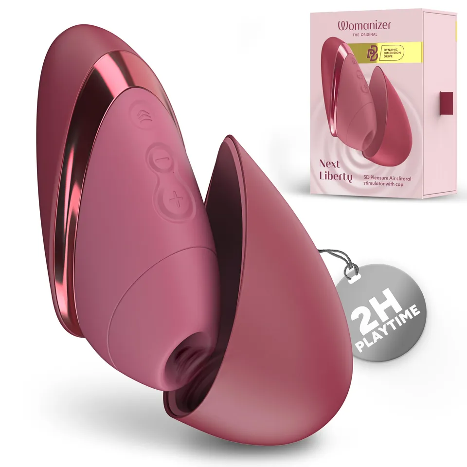 Womanizer Next Liberty stimolatore clitorideo bordeaux 3D