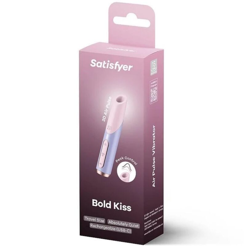 Satisfyer Bold Kiss stimolatore clitoride rosa viola ad onde