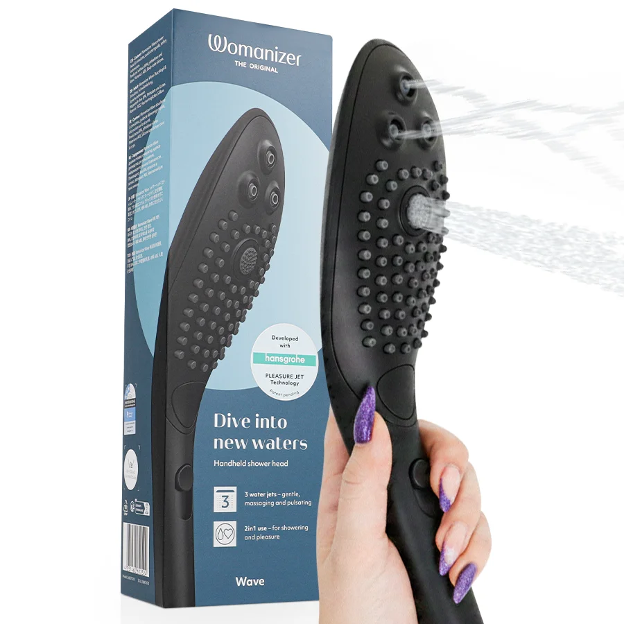 Womanizer Wave Nero soffione doccia 3 getti stimolante