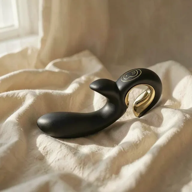 Nalone Lulu vibratore spingente nero doppia stimolazione