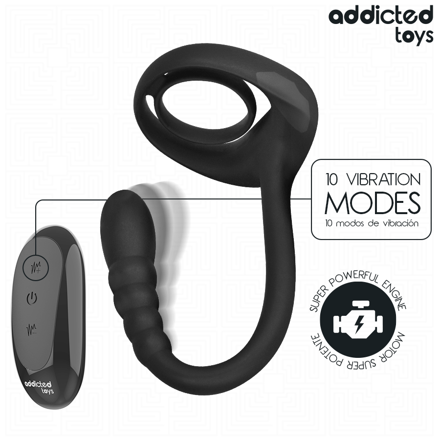 Addicted Toys Anello P-spot plug vibrante telecomando