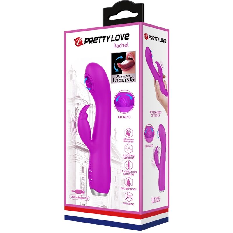 Pretty Love Rachel vibratore clitoride viola ventosa