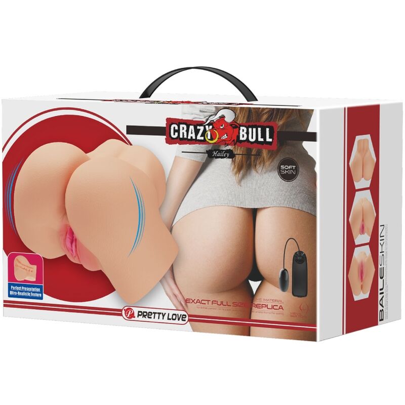 Crazy Bull Hailey masturbatore doppio canale con bullet