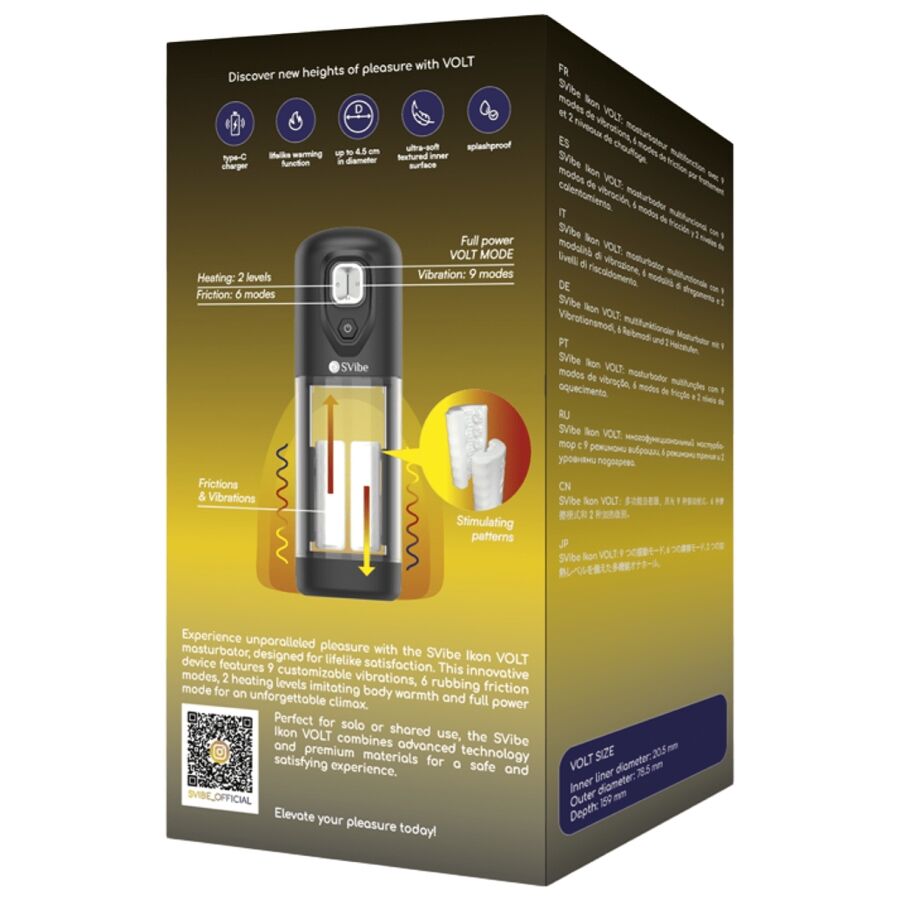 Snail Vibe Ikon VOLT masturbatore riscaldante USB-C