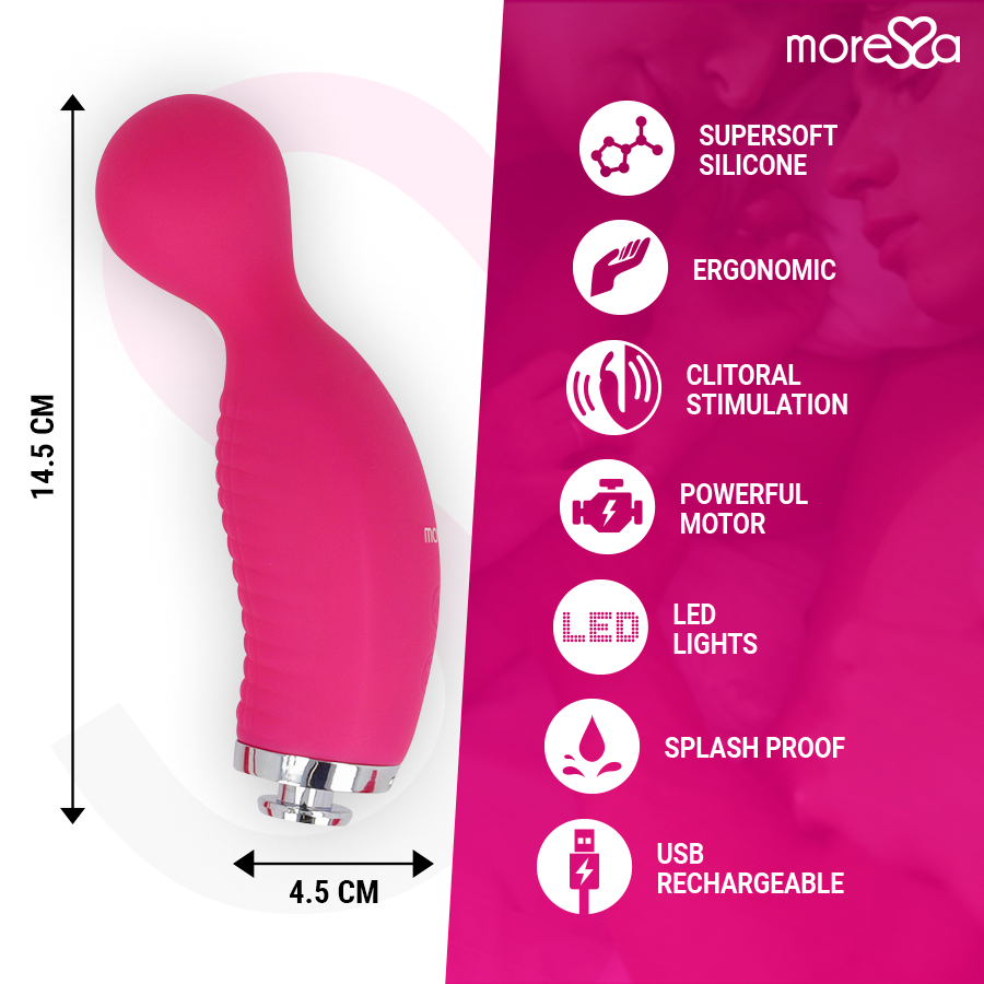 Moressa Kirk vibratore con aspirazione 2 testine