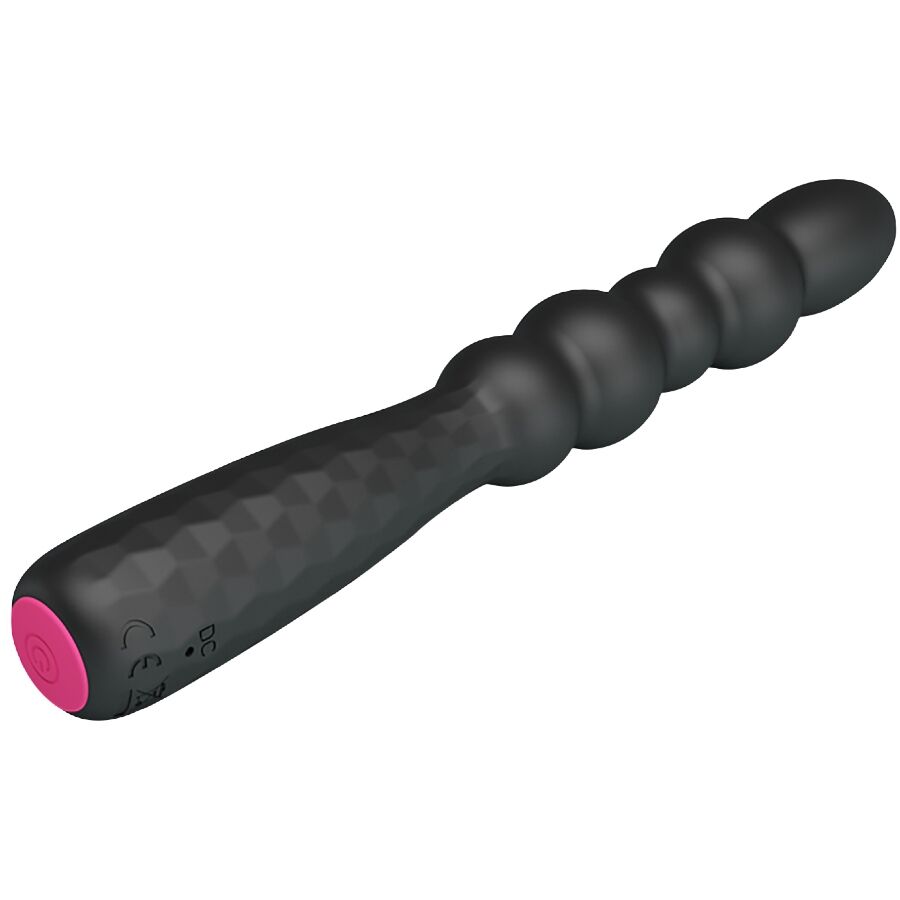 MR Play plug anale flessibile vibrante nero 12 funzioni