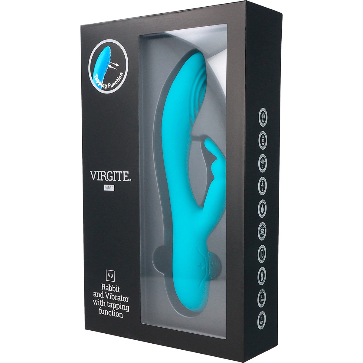 Love Hit Vibes vibratore V9 blu silicone ricaricabile punto G