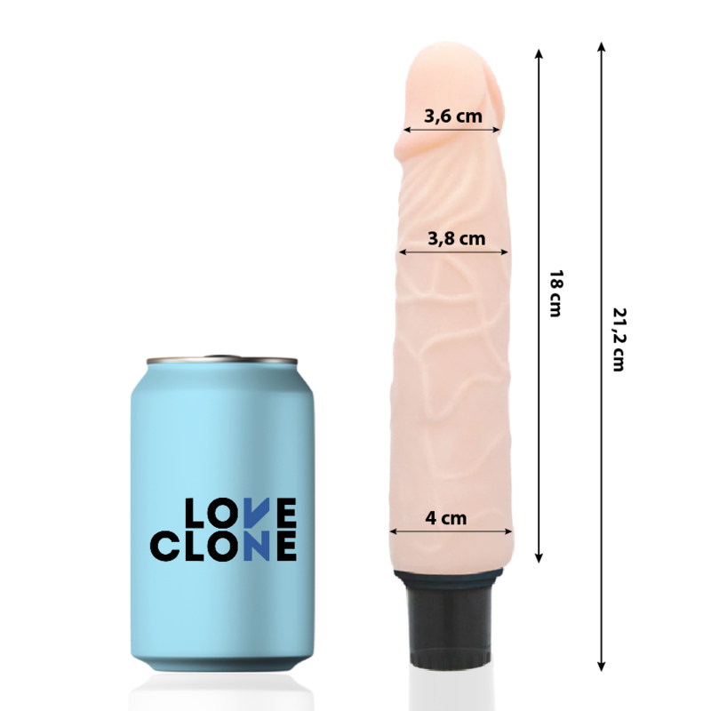 LoveClone Finn vibratore realistico autolubrificante 21,2 cm