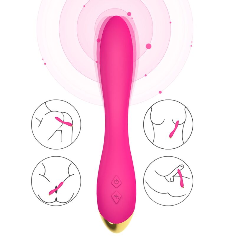 Armony Flamingo vibratore punto G clitoride flessibile 9 modi