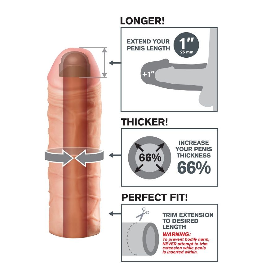 Fantasy X-Tensions Mega 1 guaina pene carne +66%
