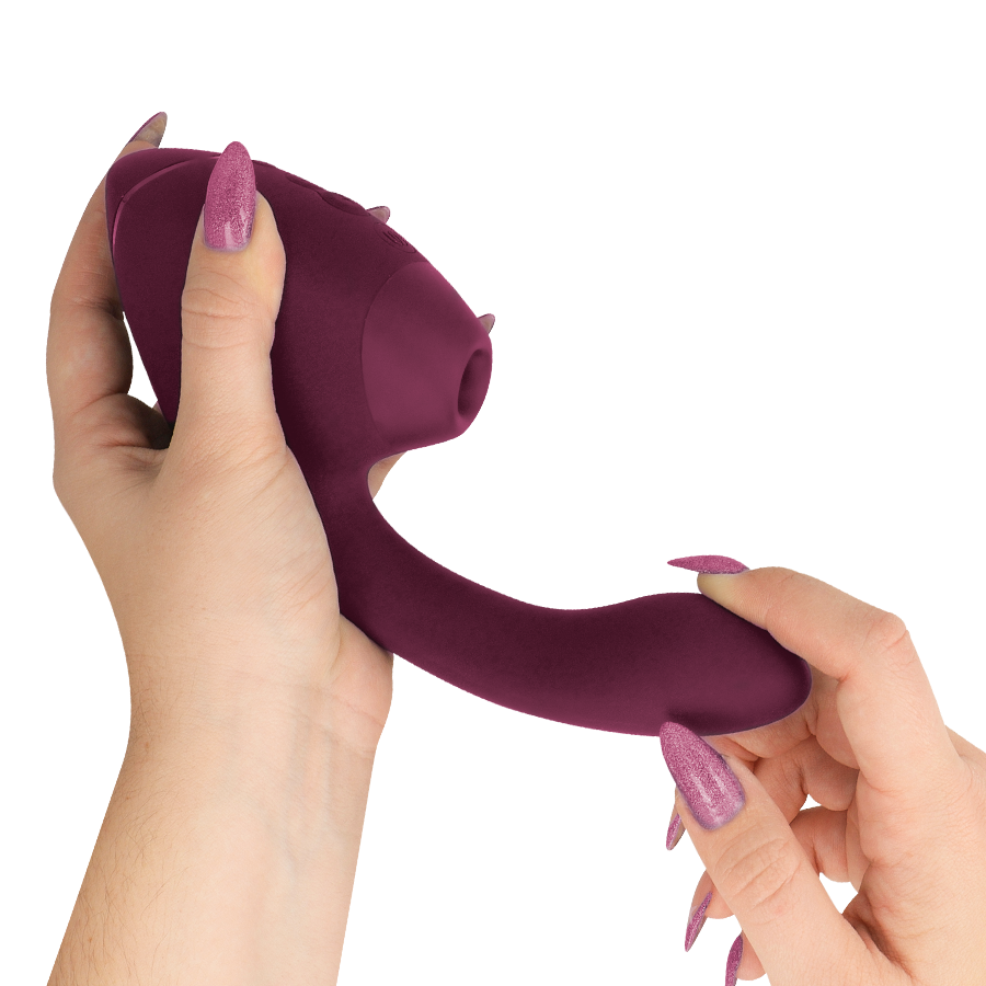 Womanizer Duo Next stimolatore clitoride rosa scuro 3D