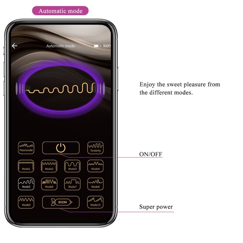 Pretty Love Jayleen vibratore coppia app 12 modalità viola