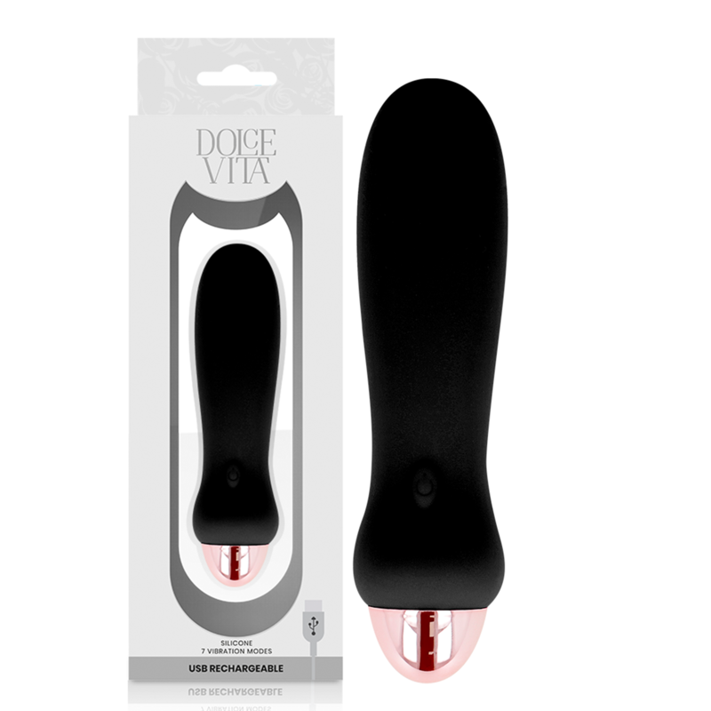 Dolce Vita Cinque Nero vibratore silicone 2 motori