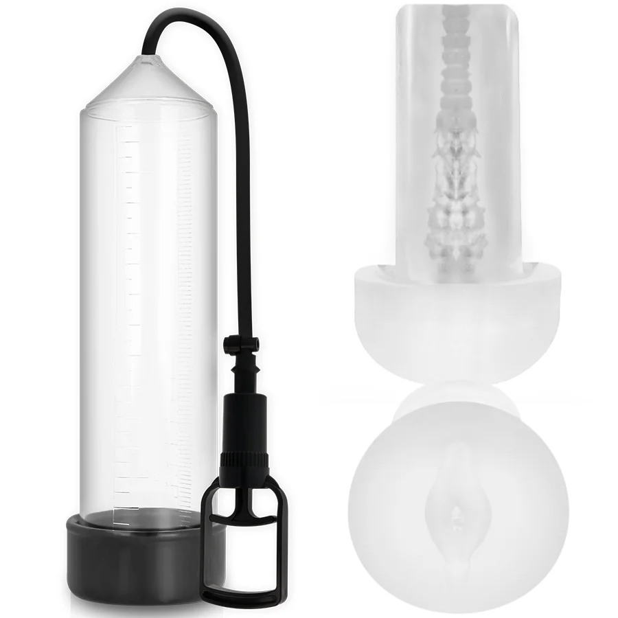 Pump Addicted RX7 Trasparente sviluppatore pene 24 cm vacuum