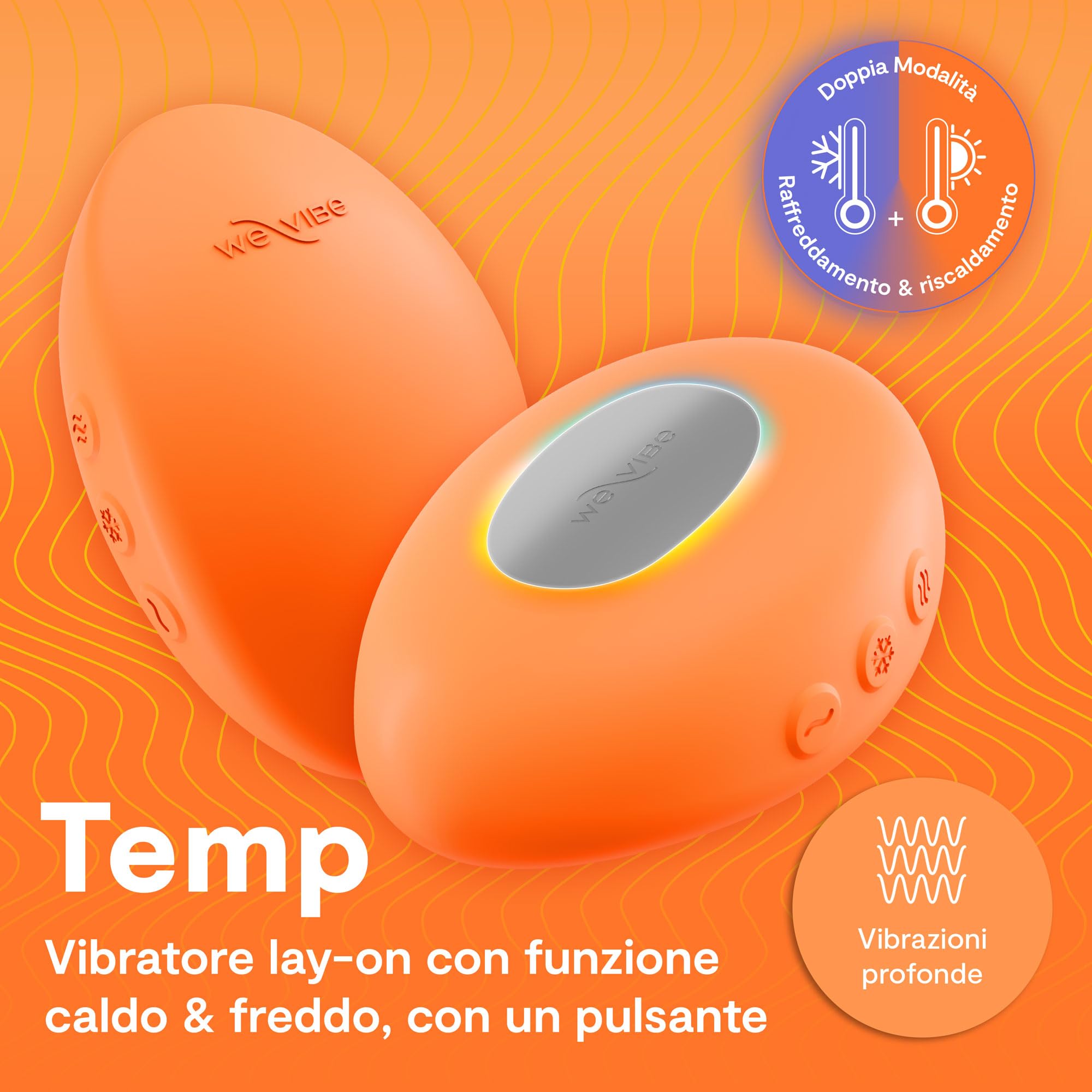 We-Vibe Temp stimolatore clitorideo caldo-freddo arancione