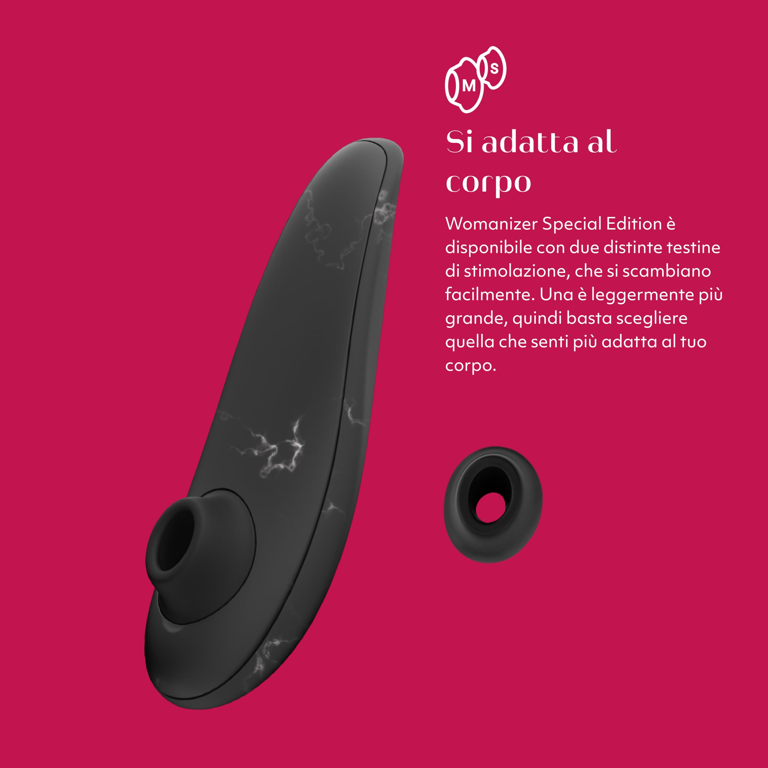 Womanizer Marilyn Monroe stimolatore clitorideo nero marmo 10 intensità