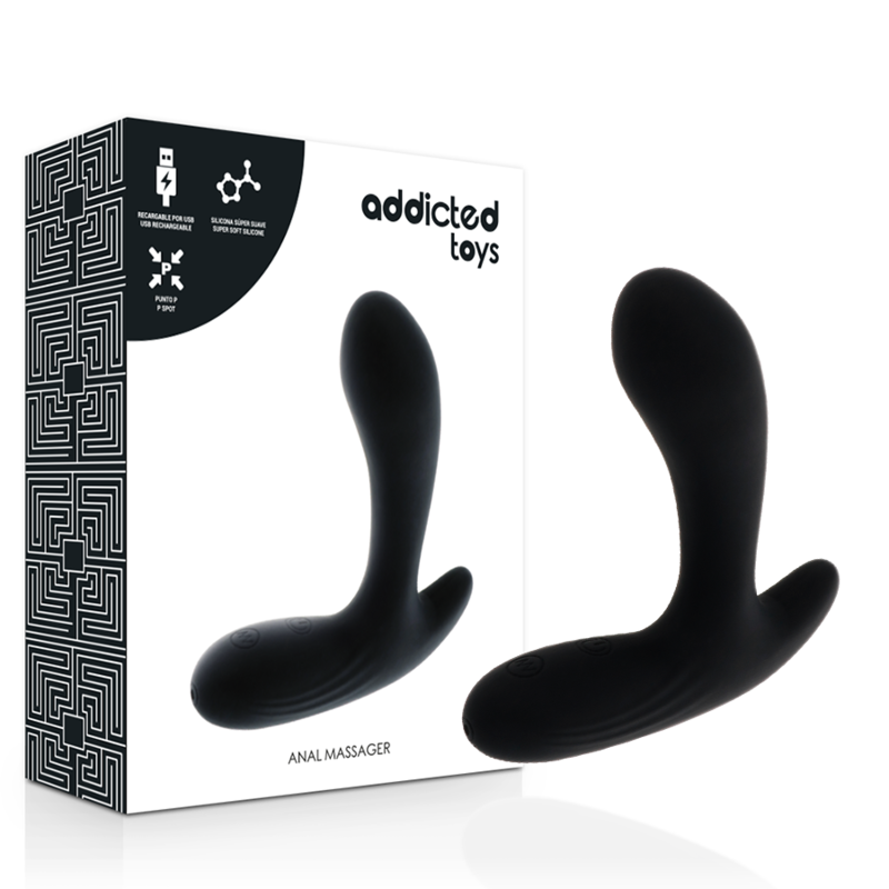 Addicted Toys Massaggiatore Prostatico Vibrante Nero 30 Funzioni