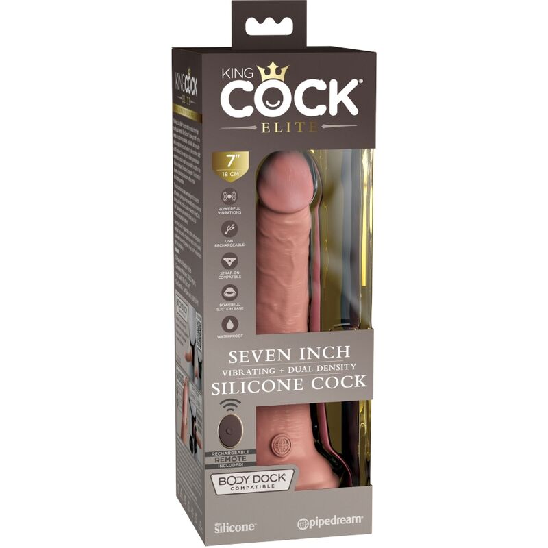 King Cock Elite dildo vibrante con telecomando 17,8 cm