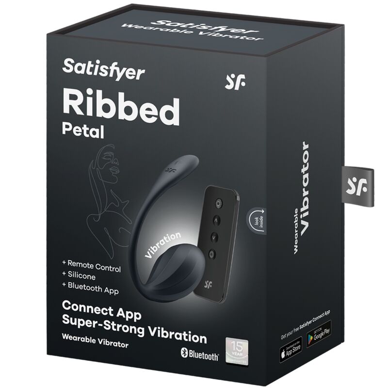 Satisfyer Ribbed Petal vibratore punto G nero flessibile app
