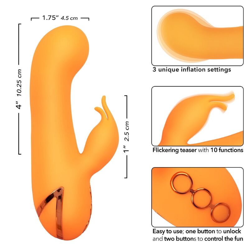 CalExotics Montecito Muse vibratore rabbit arancione