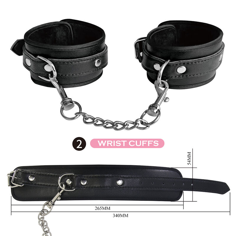 Pretty Love Kit BDSM bondage 8 pezzi nero