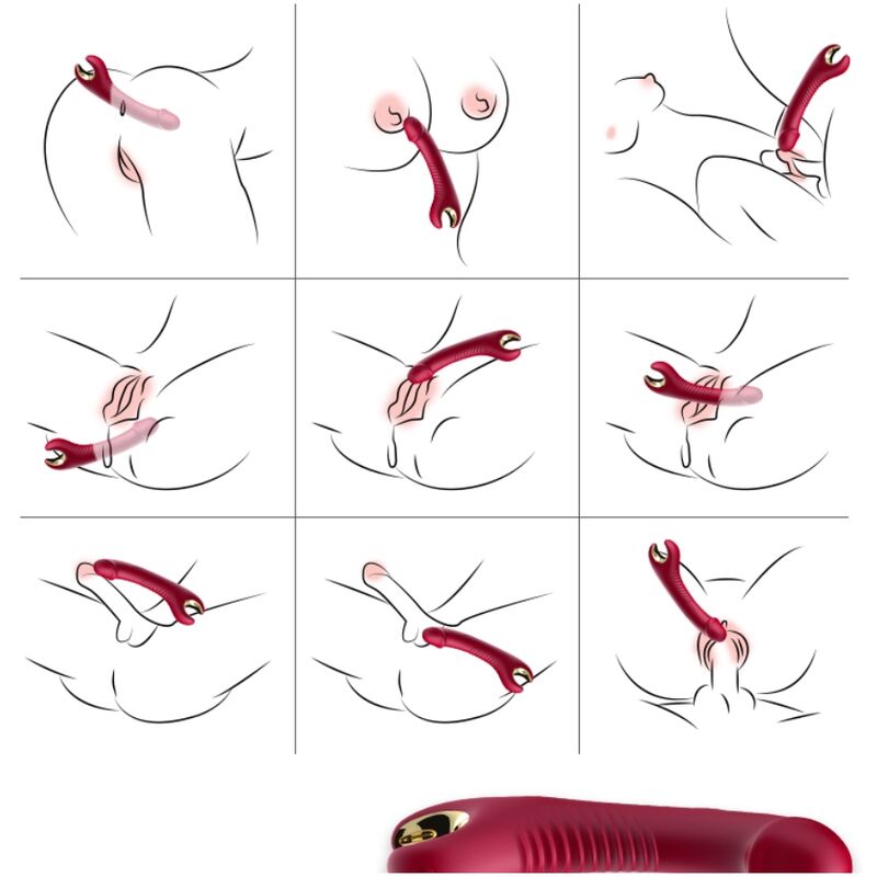Armony Prince Rosso vibratore pieghevole